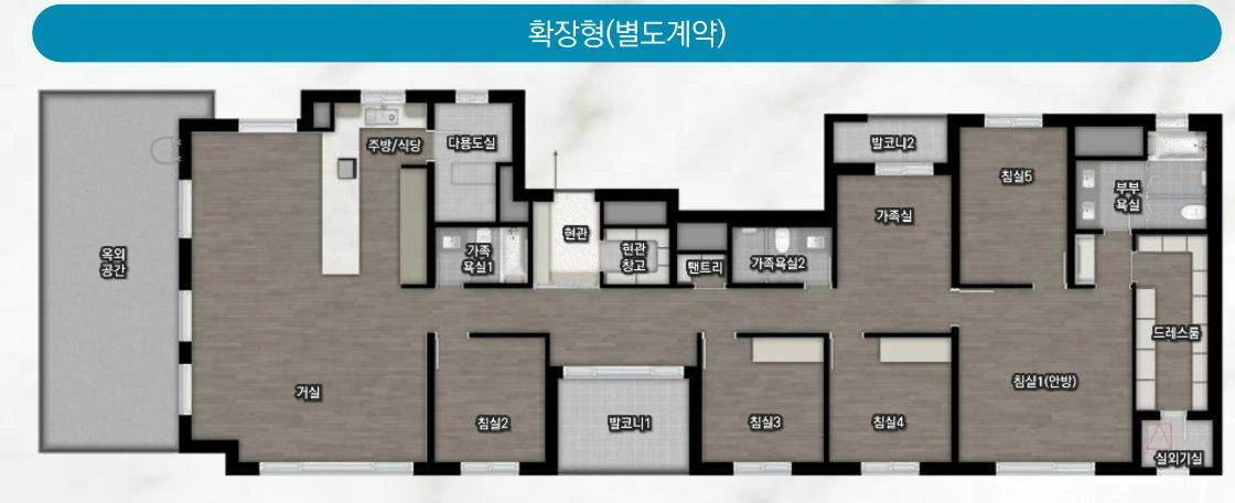2단지 166P 확장형 평면도
